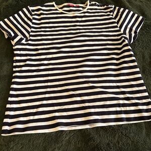 Classic Black and White Striped Short Sleeve Tee